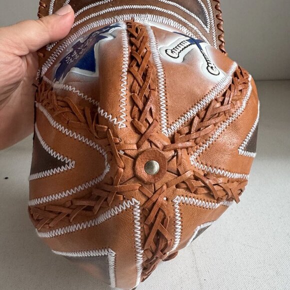 Hand painted Leather Toronto Blue Jays Baseball Cap Hat - Picture 6 of 8